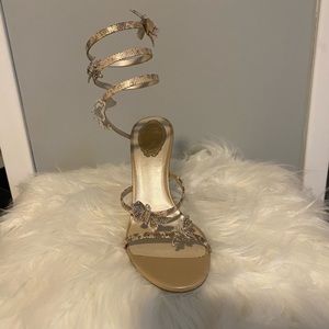 Rene Caovilla snake sandal with butterflies